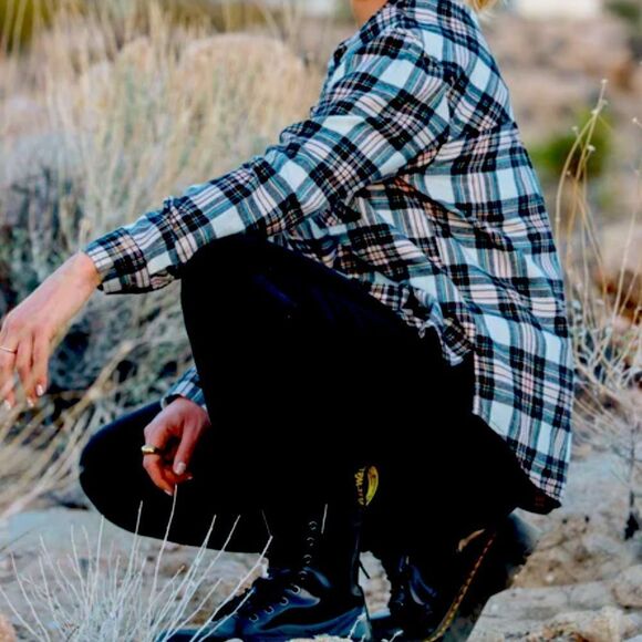 Chaps Denim Womens Shirt Button Down Long Sleeve Plaid Multicolor Size Large - Picture 2 of 5